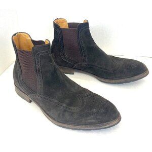 Barrett Brown Suede Chelsea Boots Italy Mens 9.5 Lavorazion Artigiana Western